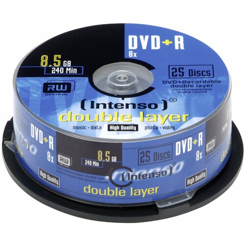 Intenso 1x25 DVD+R 8,5GB 8x Speed, Double Layer Cakebox Cijene