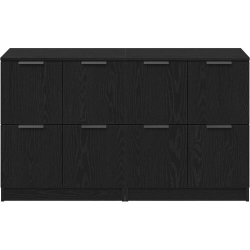  Kreveta 2 pcs Crni hrast 60 x 30 x 70 cm Konstruirano drvo Slike