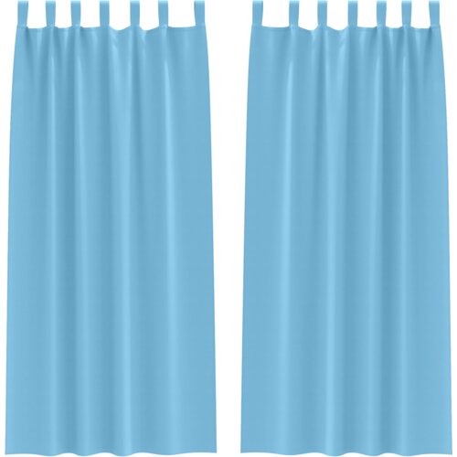  Zavjese 2 pcs Svijetlo plava 260 x 140 cm Poliester Slike