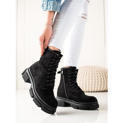  SUEDE BLACK HIKING BOOTS Slike