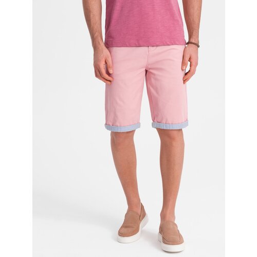 Ombre Men&amp;#039;s chinos shorts with denim trim Slike