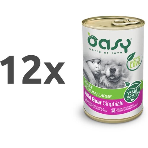 Oasy One Protein Adult pat&eacute; - divji pra&scaron;ič 12 x 400 g Cene