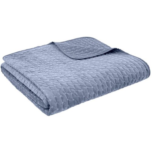 Bianca Plavi pro&scaron;iven prekrivač od samta 240x260 cm Attica Velvet &ndash; Cijene