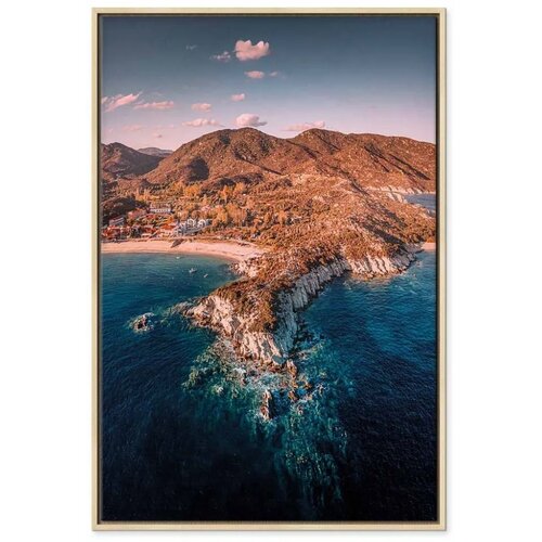  Slika - Cliff in Kalamitsi (1 Part) Vertical 40x60 U prirodnom drvenom okviru Slike