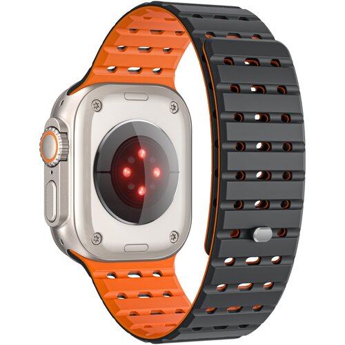 INF zračni magnetni pas za apple watch series 1-9 generations 42/44/45 mm black+orange, (21730057) Cene