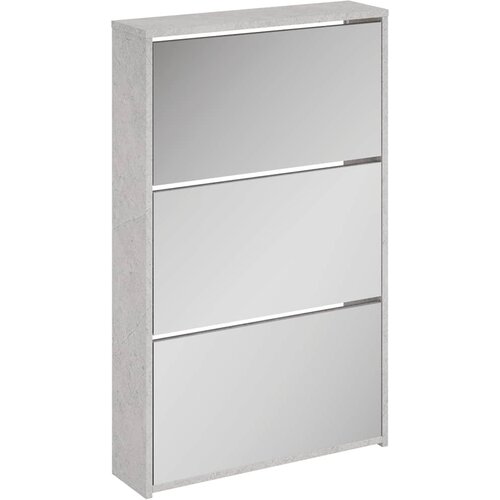  za cipele s ogledalom i 3 razine sivi 63x17x102,5 cm Slike