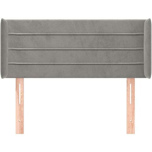  Uzglavlje s u&amp;scaron;ima svjetlosivo 103x16x78/88 cm bar&amp;scaron;unasto Slike