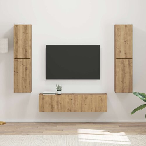  Set TV komoda 6 pcs Umjetnički hrast Konstruirano drvo Slike