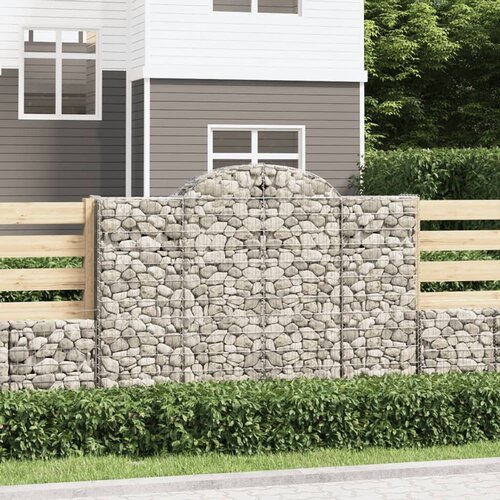  Obokane gabion ko&amp;scaron;are 2 kosi 200x50x140/160 cm pocinkano železo Slike