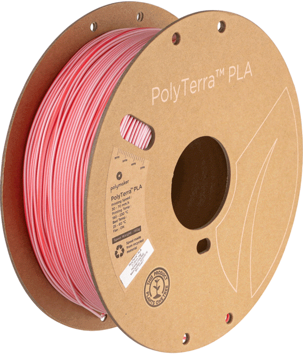 Polymaker polyterra pla dual flamingo pink-red, 1,75 mm / 1000 g Slike