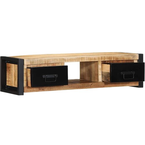 Maison Chic TV omarica - TV stojalo - Televizijska omarica 100x30x25 cm Masivni neobdelan les Mango, (21699517) Slike