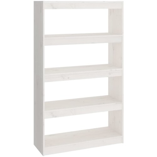 Maison Chic Knjižna omara - Knjižni regal bela 80x30x135,5 cm trdna borovina, (21725758) Cene