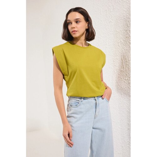 TRENDYOLMILLA Ženska majica TWOSS20TS0021, Zelena Cene