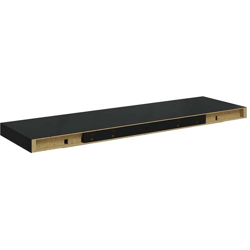  Plutajuće zidne police 2 kom sjajne crne 80 x 23,5 x 3,8 cm MDF Slike