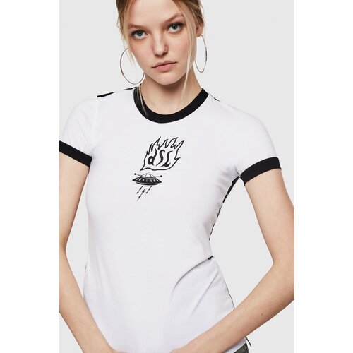 Diesel T-shirt - TSUPERYH TSHIRT white-black Slike
