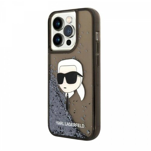 Karl Lagerfeld Futrola Liquid Glitter NFT Karl's Head Hard za Iphone 14 Pro crna Full ORG (KLHCP14LLNKHC) Cene