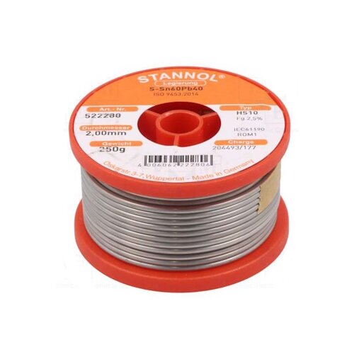 Stannol žica za lemljenje Tinol punjena &amp;oslash;1.5mm 250g Sn60/Pb40 Slike