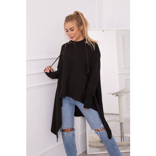 Kesi Blouse with black flared at the bottom Slike