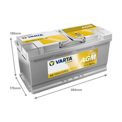 Akumulator VARTA Silver Dynamic AGM 12V 105Ah 950A (A4) Cijene