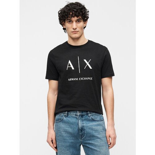 Armani Exchange Majica črna / bela Slike