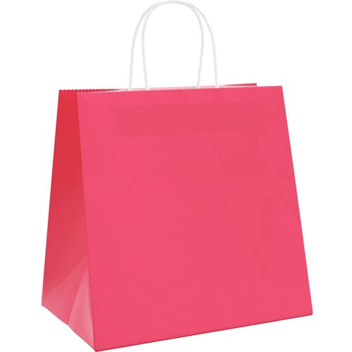  Papirnate vrećice 250 kom s ručkama ružičaste 54x15x49 cm Slike