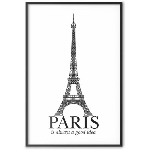  Plakat - Paris Is Always a Good Idea 29.7x42 Crni okvir Slike