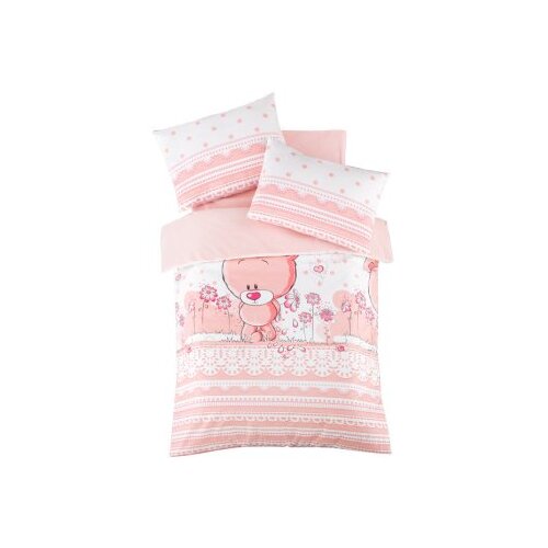 Lessentiel Maison Rožnata otro&amp;scaron;ka posteljnina za otro&amp;scaron;ko posteljico iz renforce bombaža z rjuho/4-delna 100x150 cm Pinky &amp;ndash; Slike