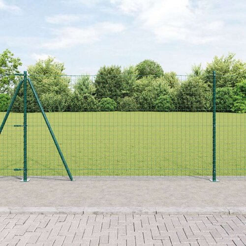  Stupovi za Ograde Set od 52 Zeleni Beton 3.2 x 3.2 x 78.5 cm Slike