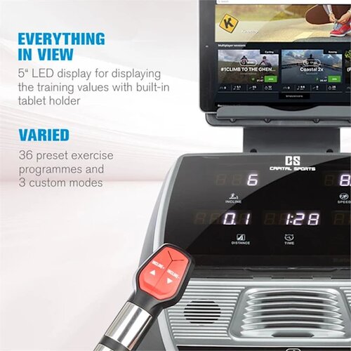 Capital Sports Infinity Track 4.0, tekalna steza, 5.5 PS, BT, aplikacija Kinomap, LED zaslon, (20537769) Cene