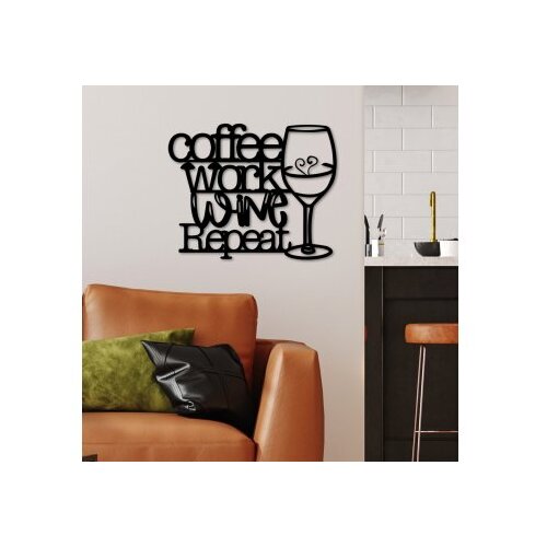 Opviq zidna dekoracija Coffee Repeat, 50x40 cm, 1.5 mm, Crna Slike