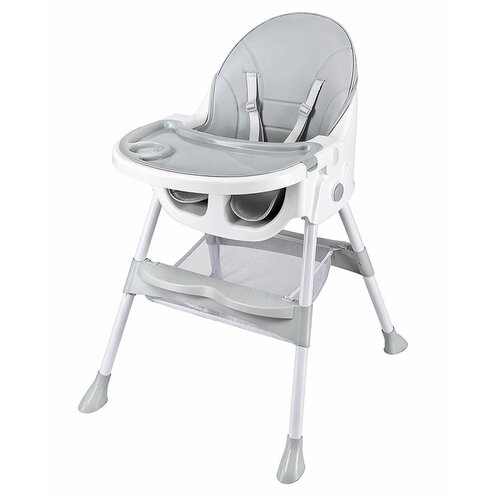 Baby Mix stolček za hranjenje Nora, sivo-roza Slike