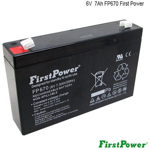 FirstPower 6V 7Ah FP670 terminal T1 Slike