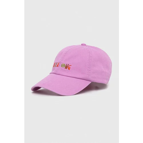 Billabong Pamučna kapa sa šiltom boja: ružičasta, s aplikacijom