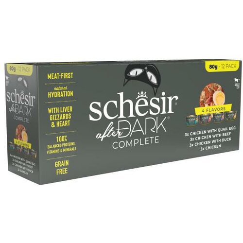 Schesir after Dark Multipack Mix konzerva za mačke 12x80g Slike