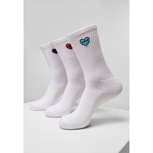 MT Accessoires Heart Embroidery Socks 3-Pack white Slike