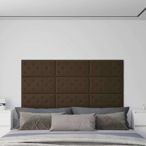  Zidne ploče od umjetne kože 12 kom smeđe 60 x 30 cm 2 16 m² Cijene