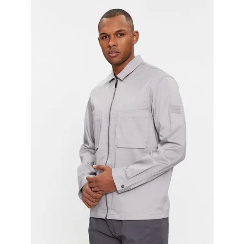 Calvin Klein Srajca Cotton 3D Pockets Overshirt K10K112356 Siva Regular Fit