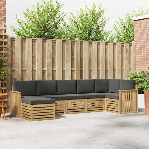  Set vanjskih sofa 7 kom. Bijela i antracit 306 x 128,5 x 73 cm Cene