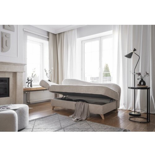 Miuform Bež ležalnik iz rebrastega žameta (levi kot) Chic Charlotte &amp;ndash; Slike