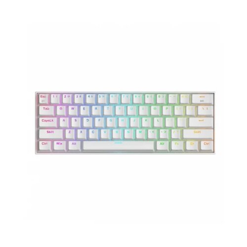 Redragon Draconic K530 PRO RGB Mechanical Gaming Keyboard, 2.4G,BT, 60% White tastatura Slike