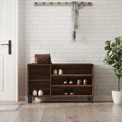 vidaXL Omarica za čevlje rjav hrast 102x36x60 cm inženirski les Cene