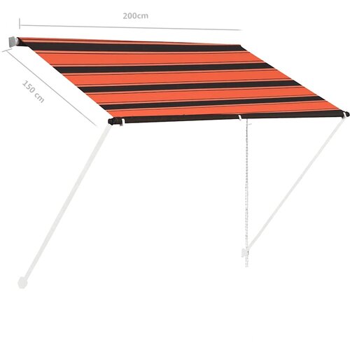 Tenda na uvlačenje 200 x 150 cm narančasto-smeđa Slike