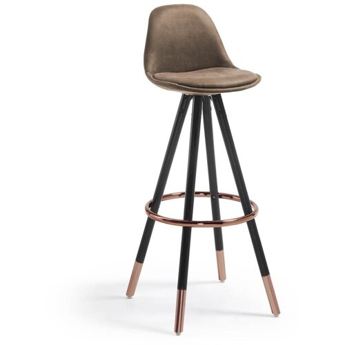 Kave Home Smeđa barska stolica (visine sjedala 75 cm) Slad – Cijene