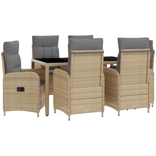 Vanjski set za objedovanje 7 pcs Bež i svijetlo siva Cene