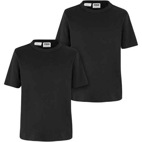 Urban Classics Kids boys' t-shirt made of organic cotton base - 2pcs - black Slike
