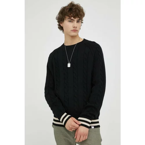 Les Deux Pamučni pulover boja: crna