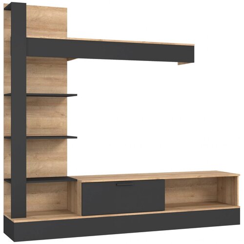  Dnevni regal GELUZA (hrast/rna) Cene