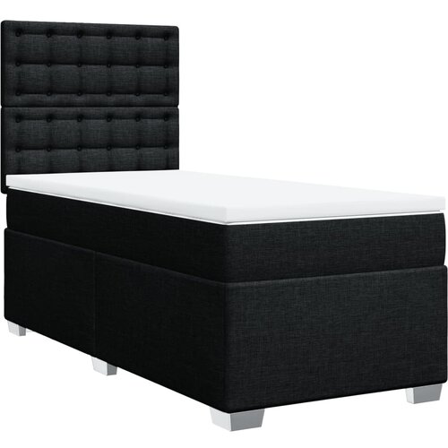 Maison Chic Box spring postelja - Vzmetna postelja z vzmetnico črna 100x200 cm blago SL16650, (21883512) Cene