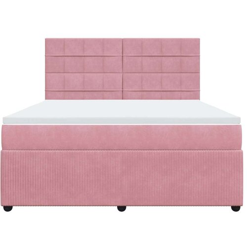  Krevet s oprugama i madracem ružičasti 180x200 cm bar&amp;scaron;unasti Slike