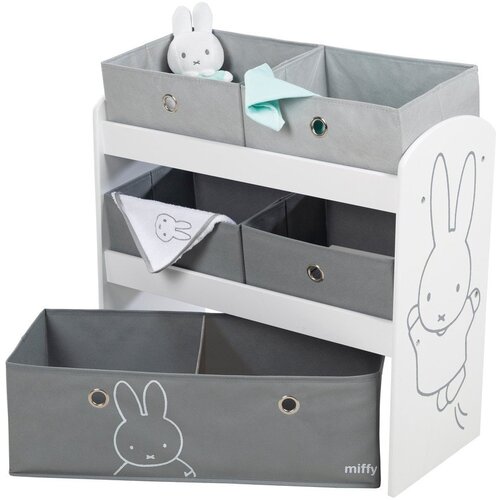 Roba Bel/siv otro&amp;scaron;ki organizator za igrače 63,5x29,5x60 cm Miffy &amp;ndash; Slike